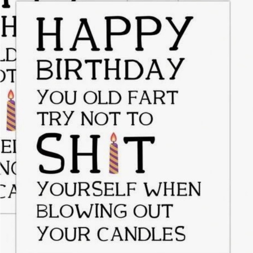 Bold Black and White Birthday bottle label with Humorous Message